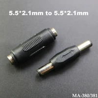 1pcs 5 5mmx2 1mm female to 5 5x2 1mm male dc jack plug power connector for ac adapters power supply cctv camera