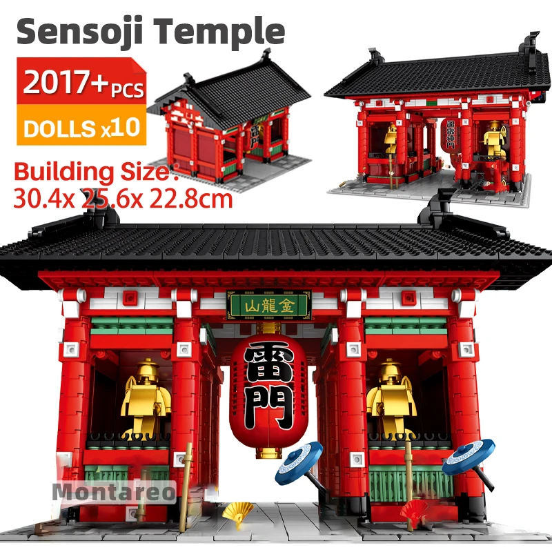 

SEMBO City архитектура уличный вид японский Sensoji Kiyomizu храм ниндзя модель строительные блоки игрушки для детей подарок