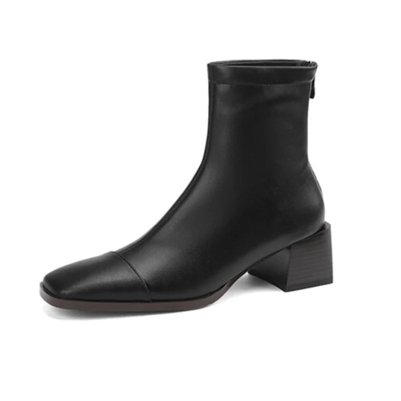 Осенне-зимние 2022 новые ботинки Cowhid Rider для женщин в британском стиле на толстом