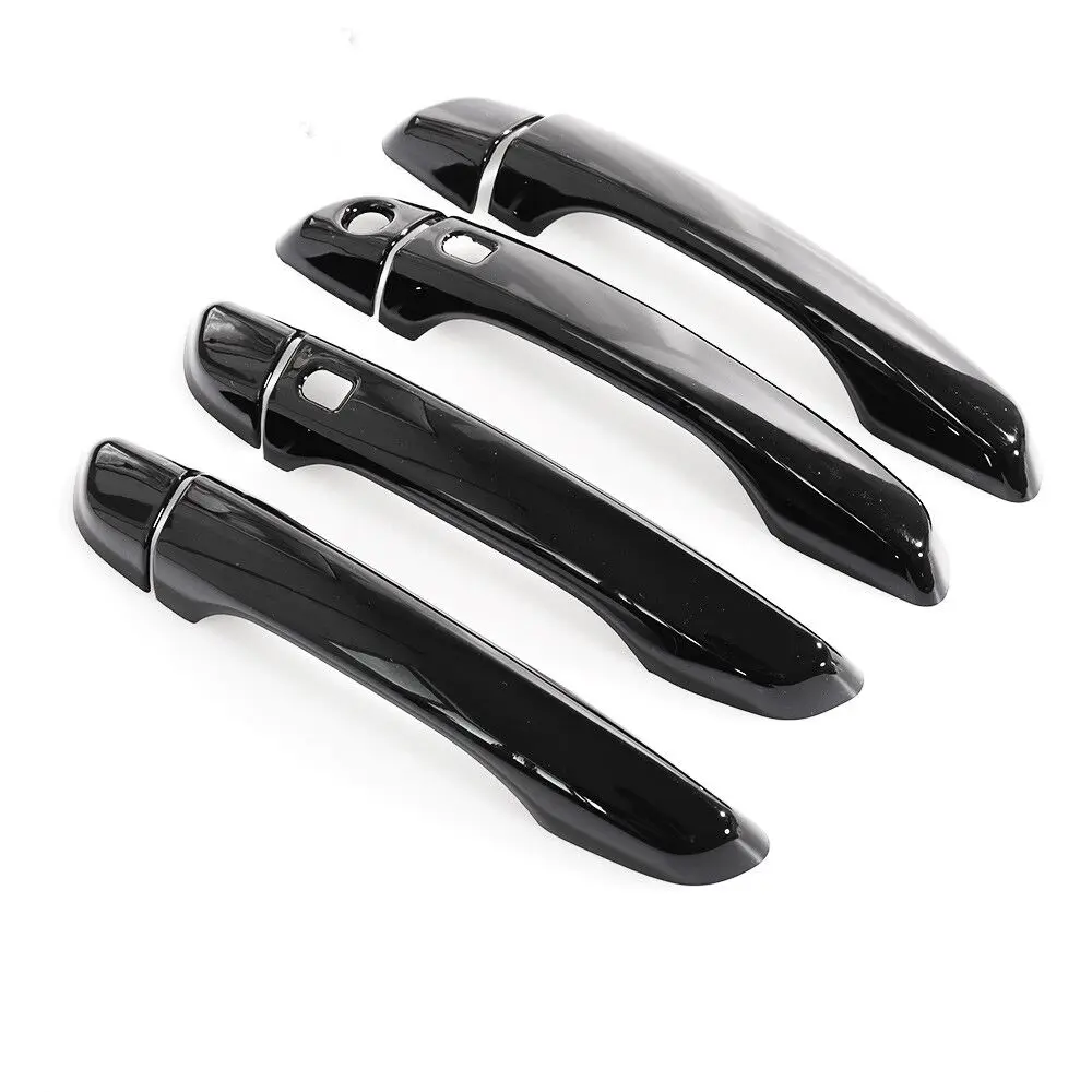 

Для Hyundai Solaris Accent 2017 2018 2019 2020 2021, глянцевая черная накладка на дверную ручку автомобиля, наклейка, аксессуары для стайлинга