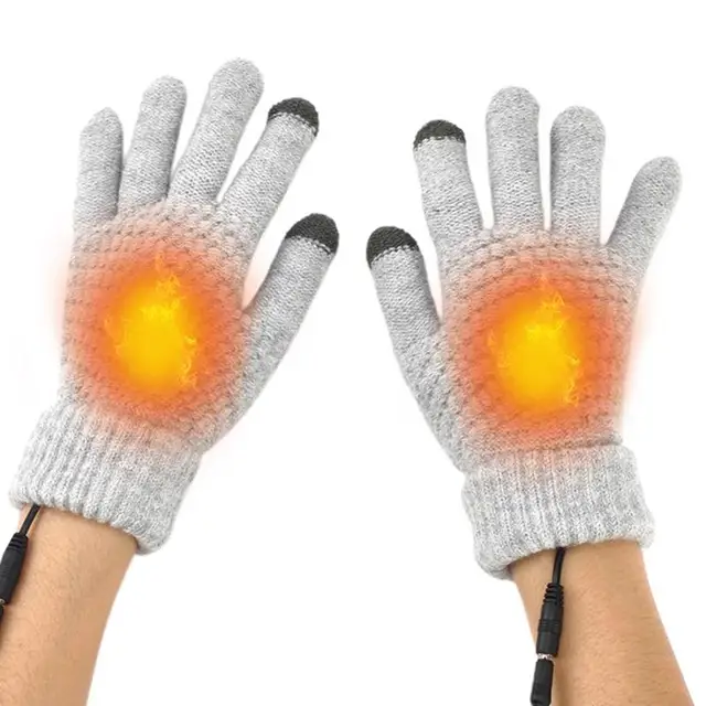 Heated Gloves Screen Touchable Heated Thermal Gloves For Winter Sports USB Charging Hand Warmer For Outdoors Climbing Hiking 2