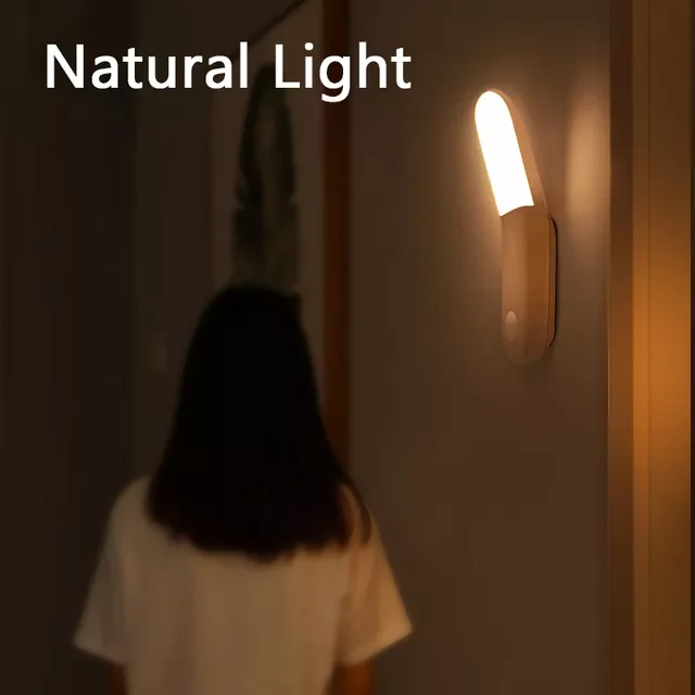 

LED Wardrobe Light PIR Motion Sensor Light USB Rechargeable Night Light LED Night Lamp Magnet Wall Light Warm White Light