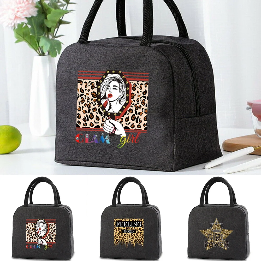 

Child Lunch Bag Canvas Thermal Lunch Box Picnic Tote Insulated Pouch Dinner Container Food Storage Bags for Women Cooler Bags