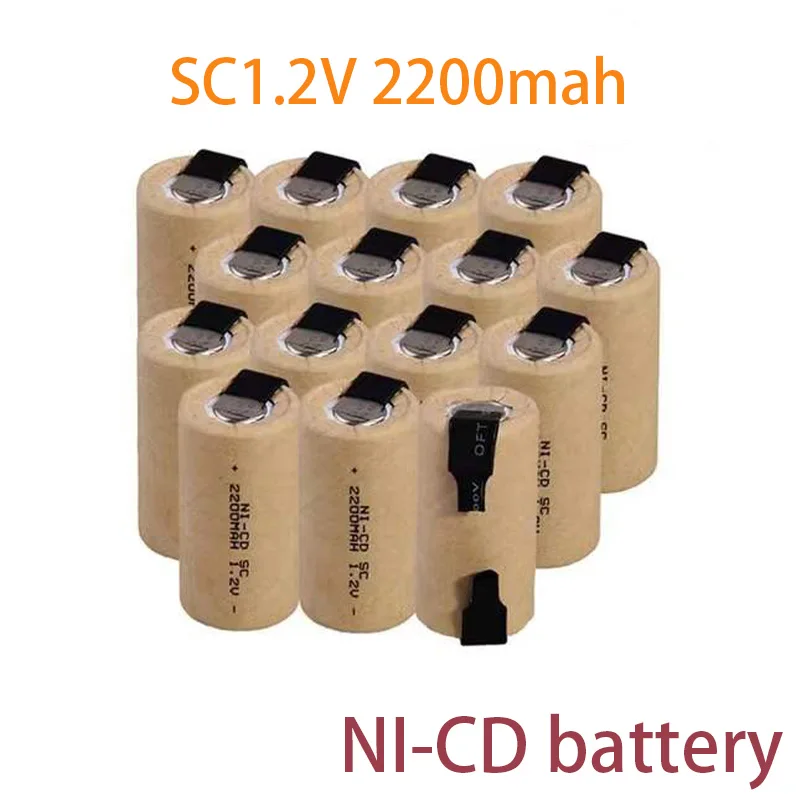 

100% new rechargeable battery SC 1.2V 2200mAh nickel cadmium electric tool vacuum cleaner high-power battery