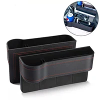 car seat gap filler organizer storage box front seat console side pocket with cup holder couple for cellphones keys cards