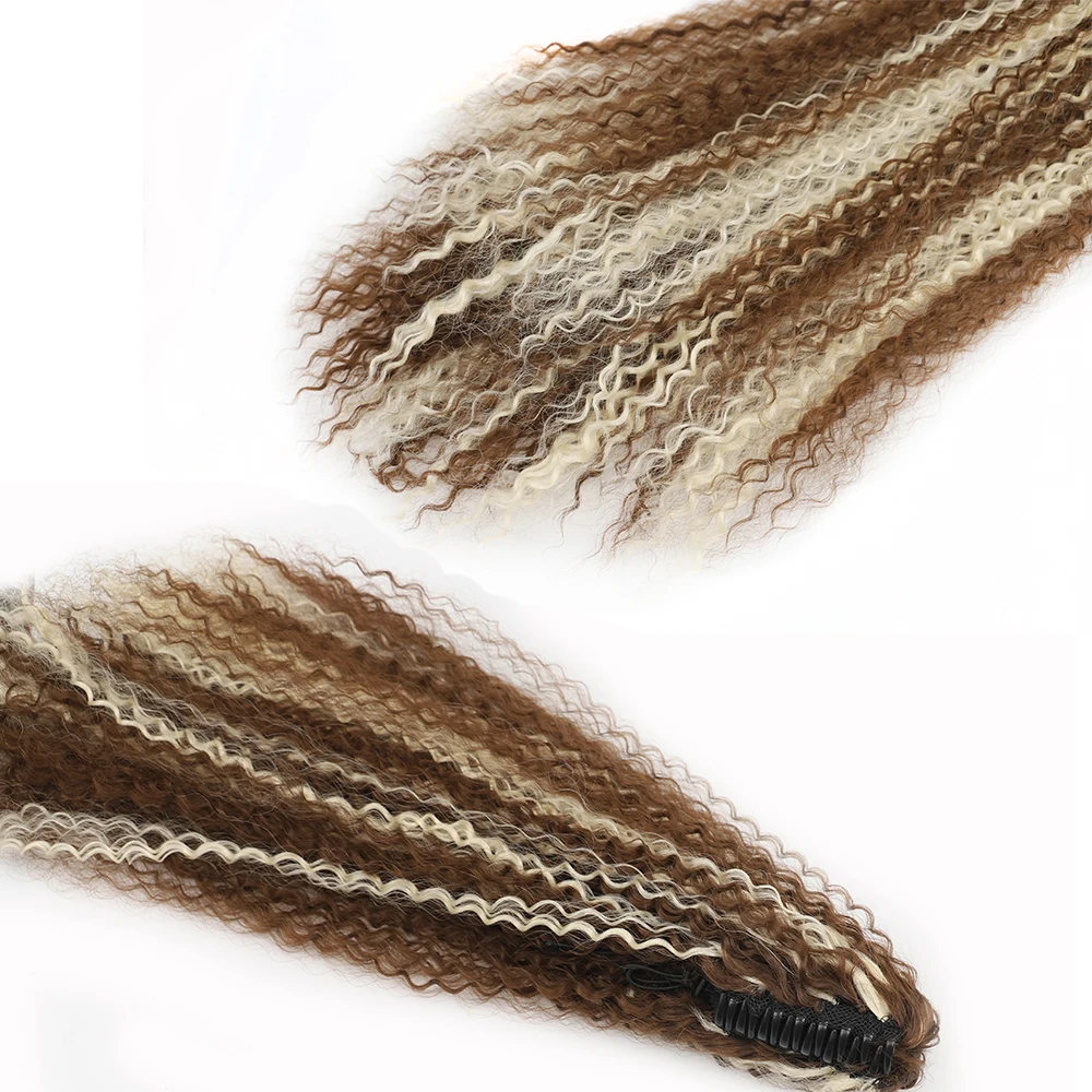 Накладной хвост на клипсе длиной 24 дюйма в богемном стиле кудрявые толстые