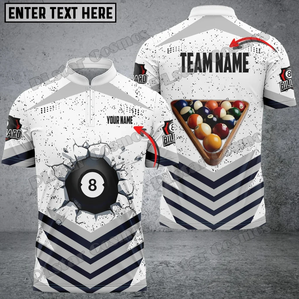 Спортивная футболка-поло унисекс с 3D-принтом на молнии