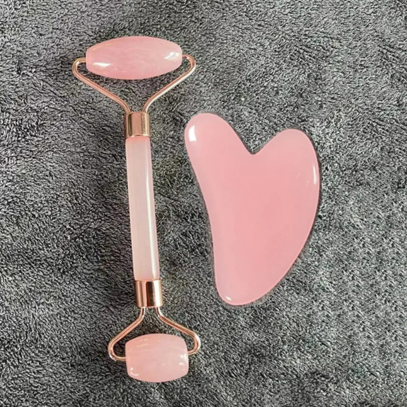 Natural Rose Resin Beeswax Roller Gua Sha Set Guasha Scraper Facial Massager Face Lifting Slimming for Neck Body Massage |