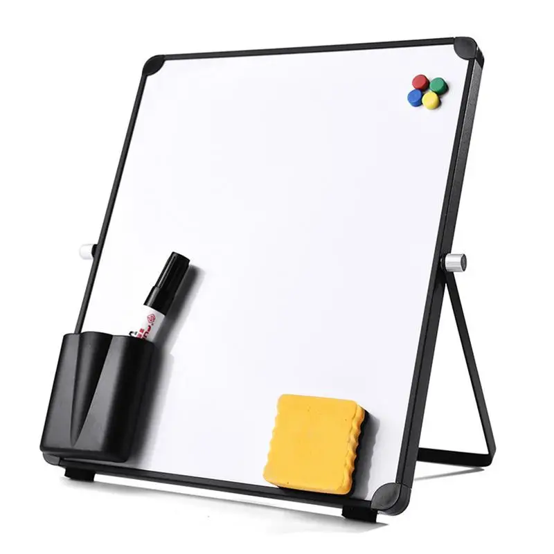 

1pcs New Magnetic Dry Erase Whiteboard Set with Stand Smooth Durable Board White Set for Online Lessons Office 30x25cm