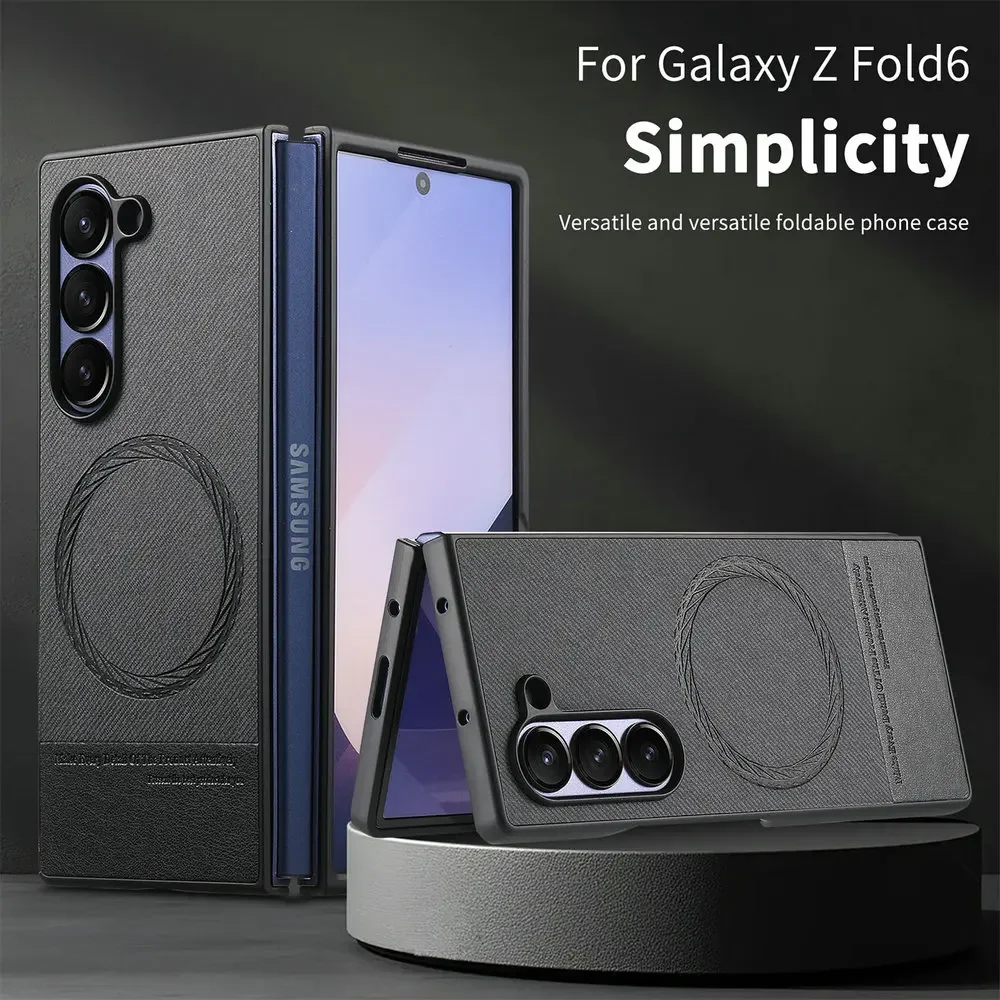 Роскошный чехол для Magsafe Samsung Galaxy Z Fold 6 5G с защитой на 360 градусов бампер Fold6 ZFold ZFold6