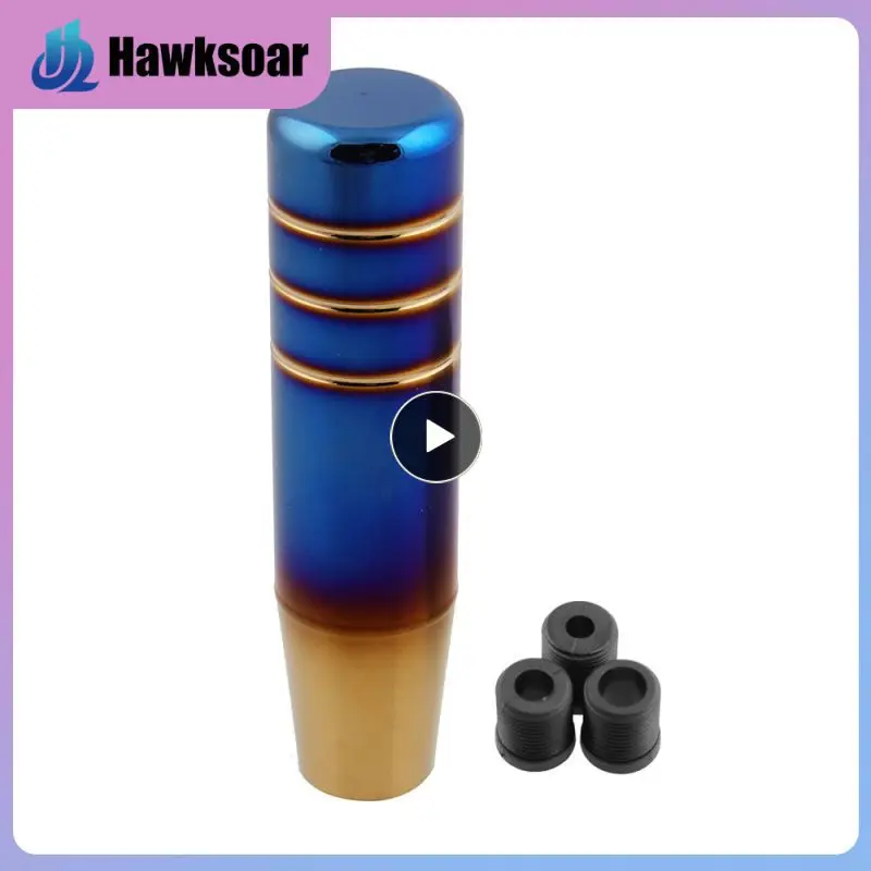 

Blue Burnt Burned Customize Logo 13cm Aluminum Car Universal Gear Shift Knob Shifter Lever Head Auto Replacement Parts
