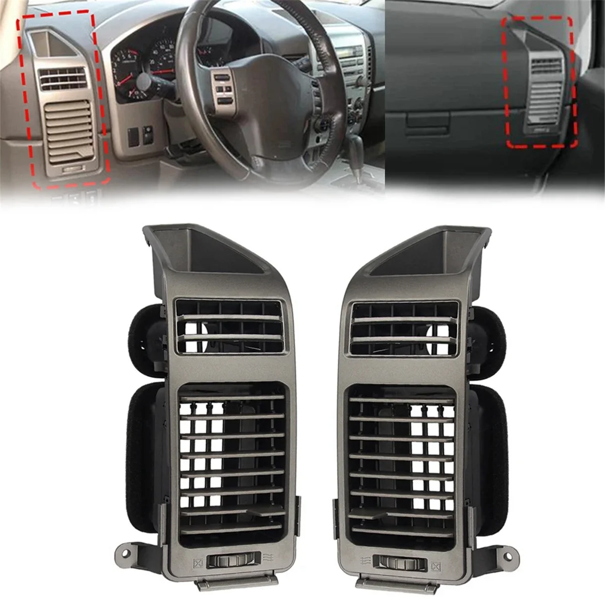 A/C вентиляционные отверстия для приборной панели кондиционера левый и правый