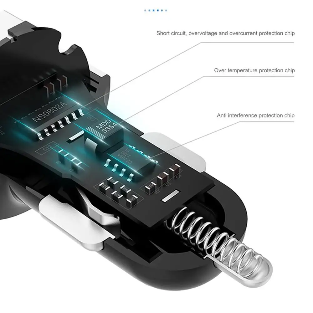 3 1a dual usb car charger 2 ports led display universal mobile phone vehicle chargers fast charging adapter free global shipping
