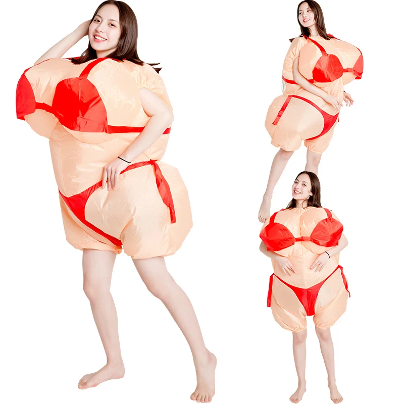 Party Party Funny Cartoon Doll Costume Funny Fat Man Prop Costume Sexy Bikini Inflatable Clothes