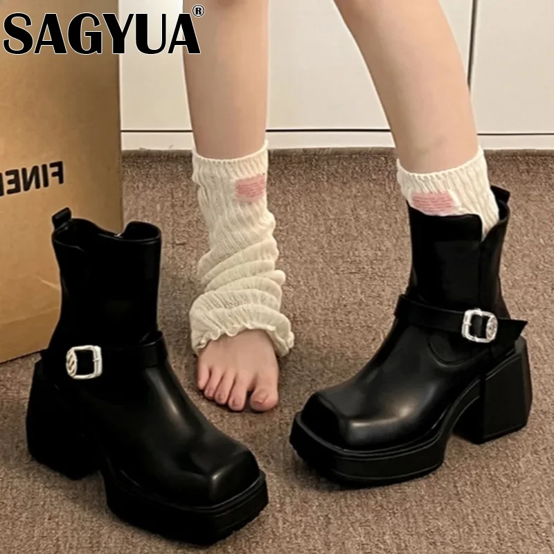 Ботильоны на платформе женские плюшевые зимние туфли Челси дизайнерские высоком