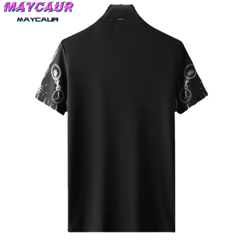 Men's Sets Fashion Clothes T-shirt Trousers Hot Drill Tiger Head Sports Ice Silk Casual Wear Two Piece Set Summer  Sport Wear