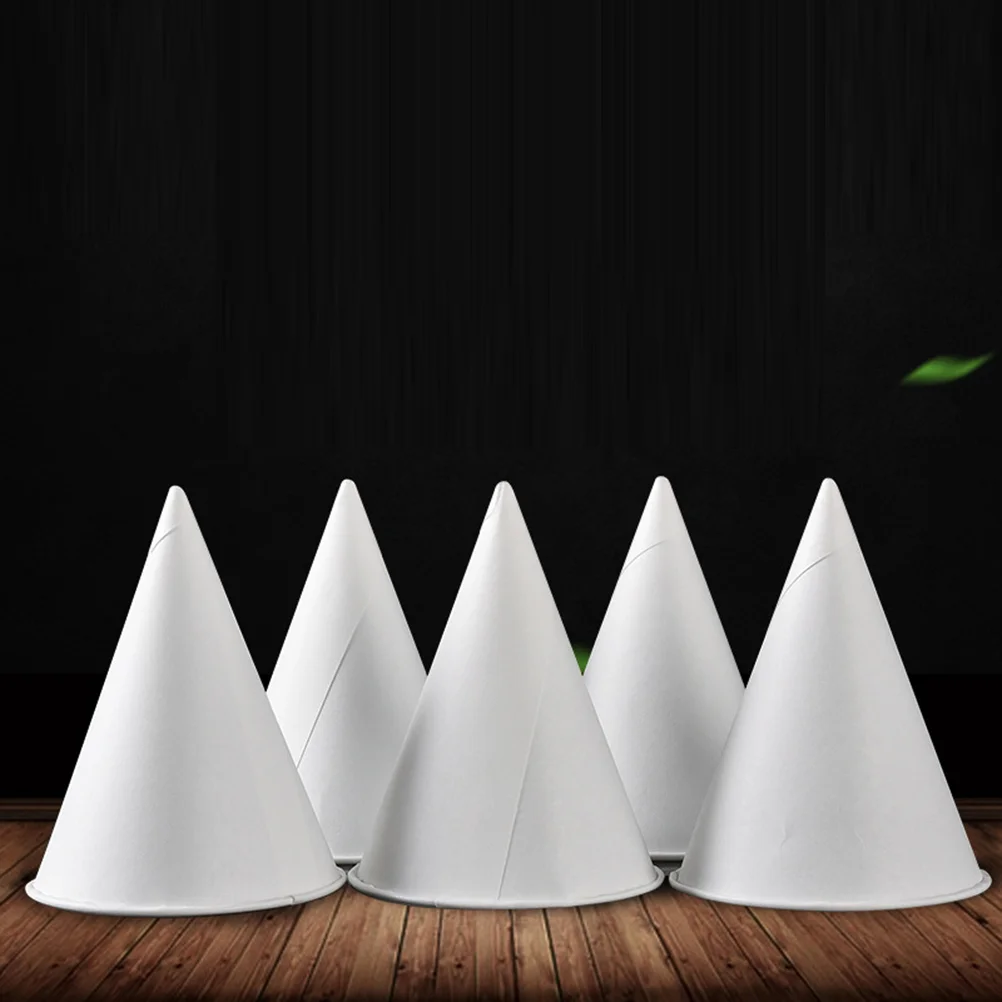 

Cone Cups Paper Cup Disposable Die White Snow Ice Cream Bulk Drink Water Dessert Bowls Oz Small Craft Shaved Office Beverage