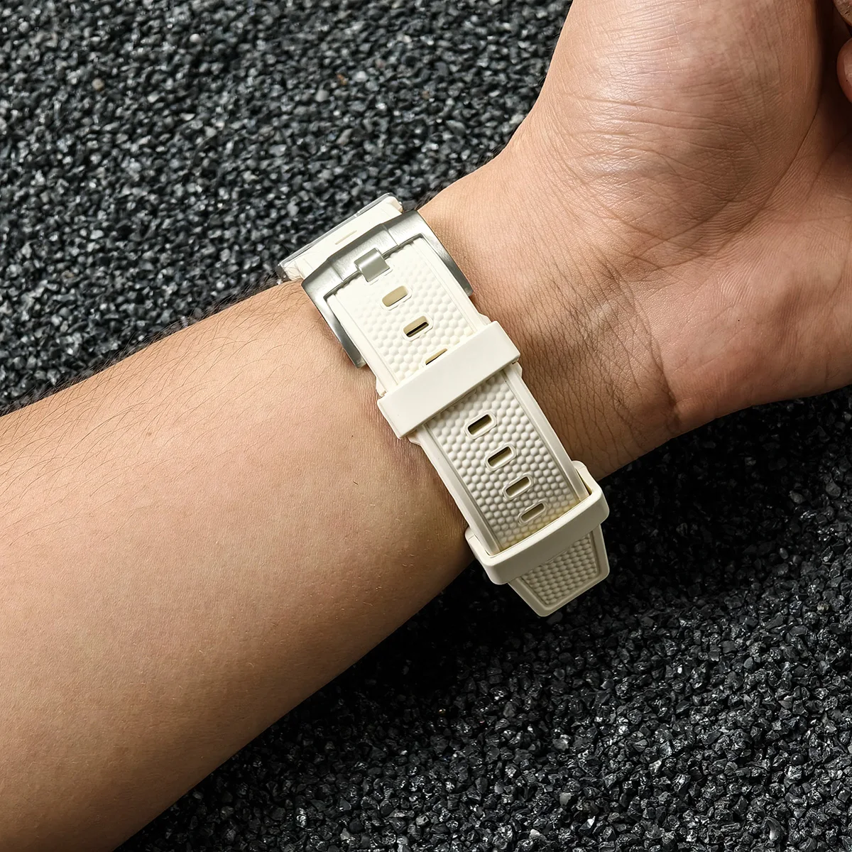 Силиконовый ремешок для Apple Watch Band 49 мм 45 44 42 металлический разъем спортивный