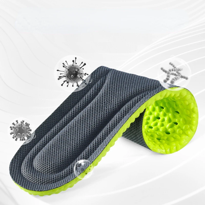 Memory Foam Insoles for Shoes Sole Mesh Deodorant Breathable Cushion Running Insoles for Feet Man Women Orthopedic Insoles
