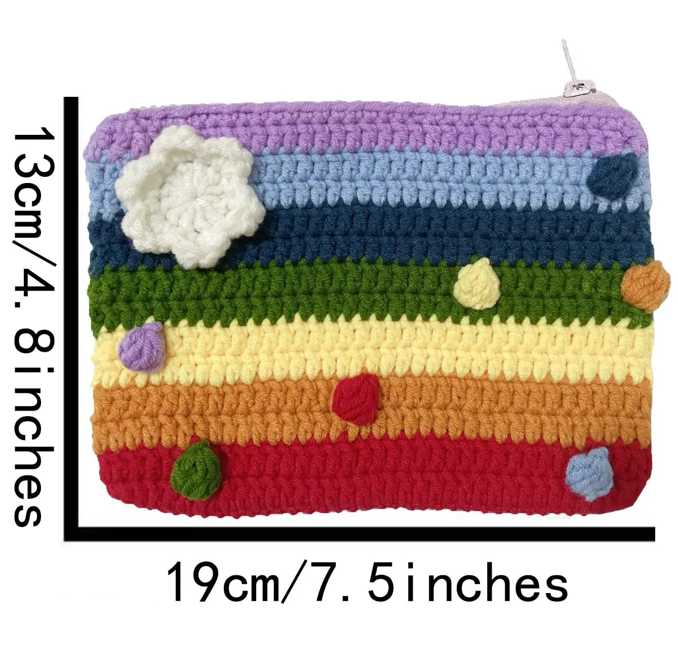 BIBITIME Радужный кошелек ручной работы вязаная крючком облако сумка для женщин и