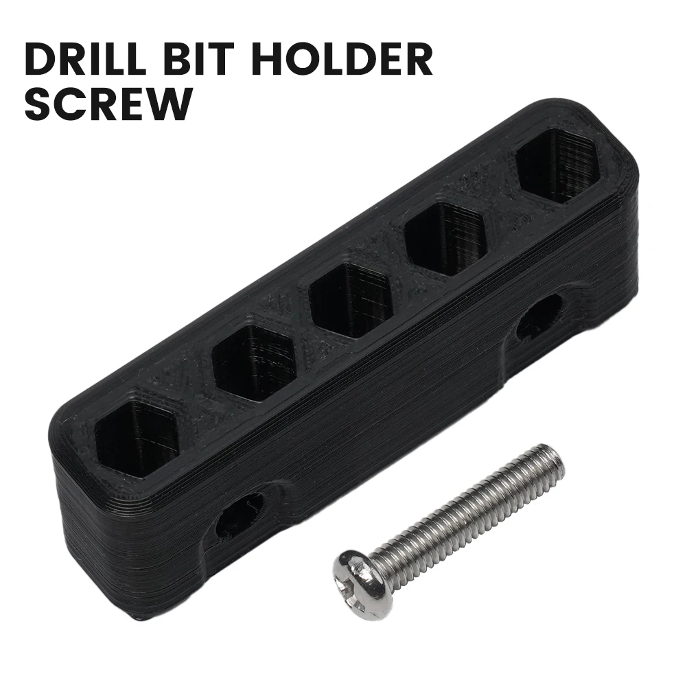 

1pc Universal Magnetic Drill Bit Holder With Screws Drill Bit Storage Tools Tools Box For Drill With Belt Clamp With Screw Point