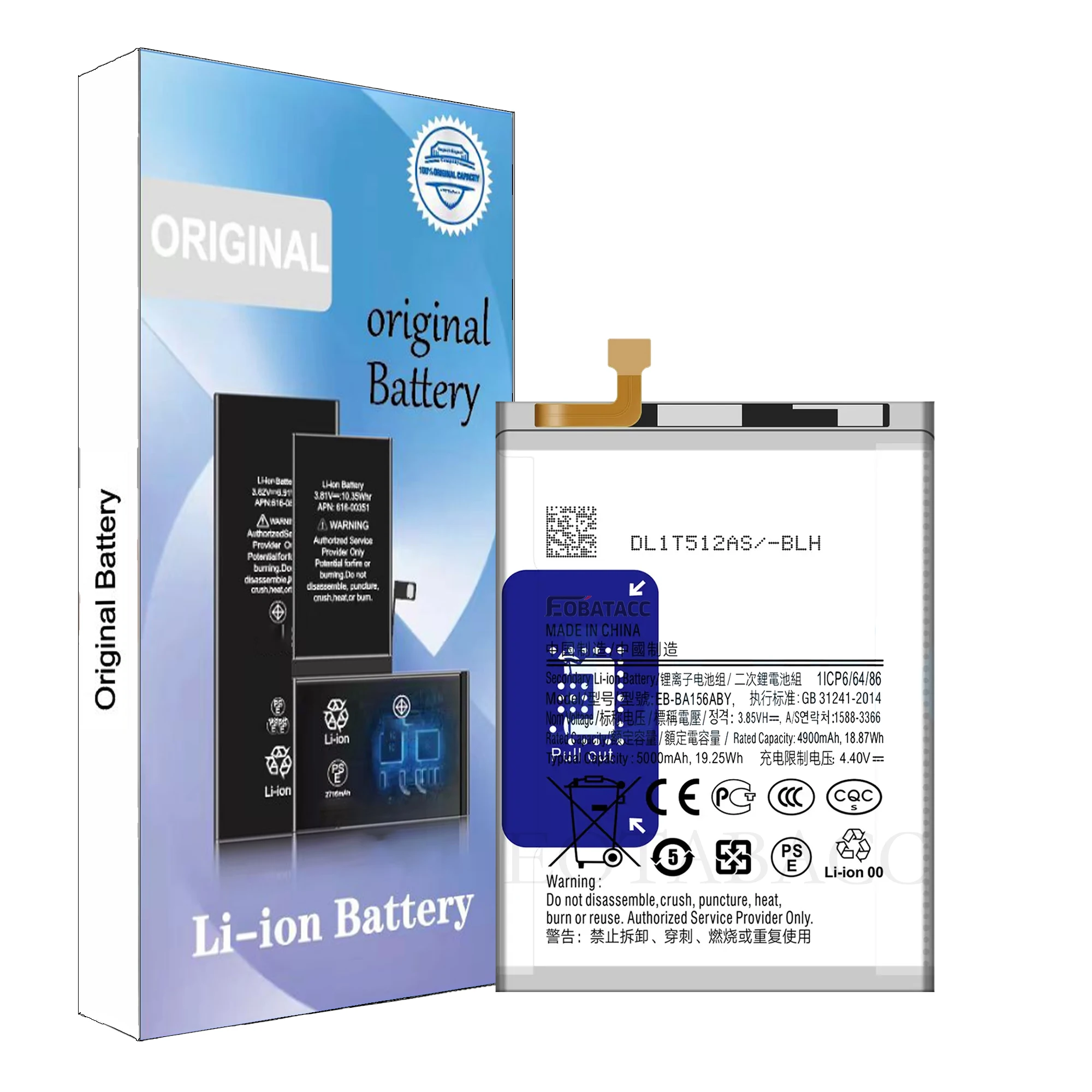 Фото Аккумулятор EOTABACC для Samsung A15 5G/4G (модель EB-BA156ABY) 2026 года, с инструментами для замены №5