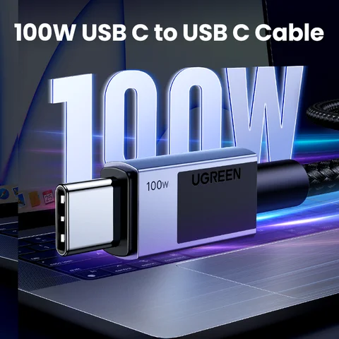 UGREEN USB-кабель типа c PD100W Кабель для быстрой зарядки для iPhone 15 16 Huawei Xiaomi 15 Кабель USB C для Macbook iPad