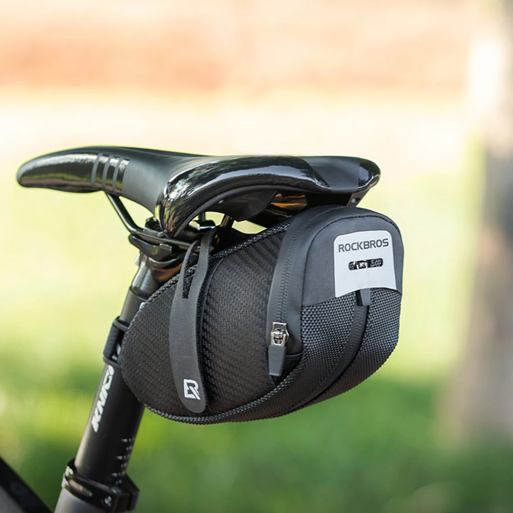 

ROCKBROS Bicycle Saddle Bag 3D Shell Rainproof Reflective Shockproof Cycling Bike Tube Rear Tail Seatpost Bag Bike Accessories