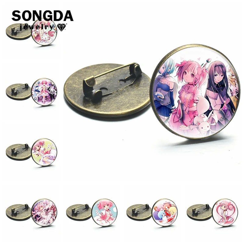 Puella Magi Madoka Magica Cosplay Badges Kaname Brooch Icon Akemi Homura Collection Breastpin Clothes Backpack Decoration |