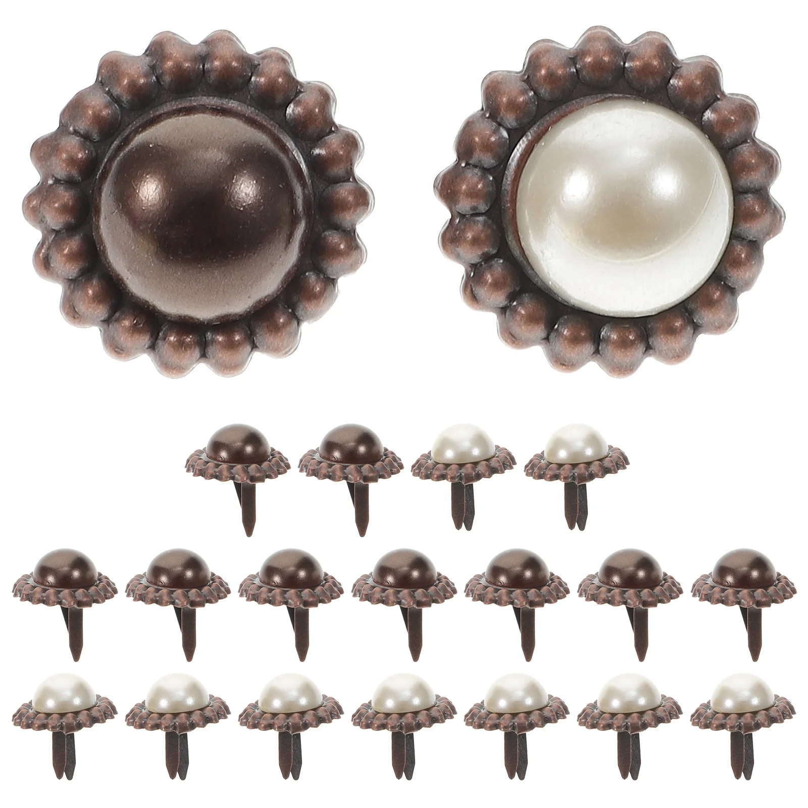 

Brads Paper Fastenerspearl Brad Scrapbooking Round Crafting Mini Crafts Fastener Craft Metal Decorative Fasteningpins Button