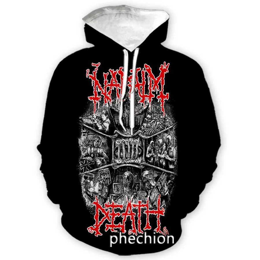 Phechion новинка Мужская/женская одежда Napalm Death с 3D принтом модная Толстовка длинным