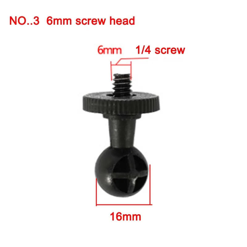 

6 типов на выбор, 16 мм шаровое соединение для кронштейна видеорегистратора, держатель с присоской, шаровая Головка для зеркала заднего вида, аксессуары для крепления видеорегистратора