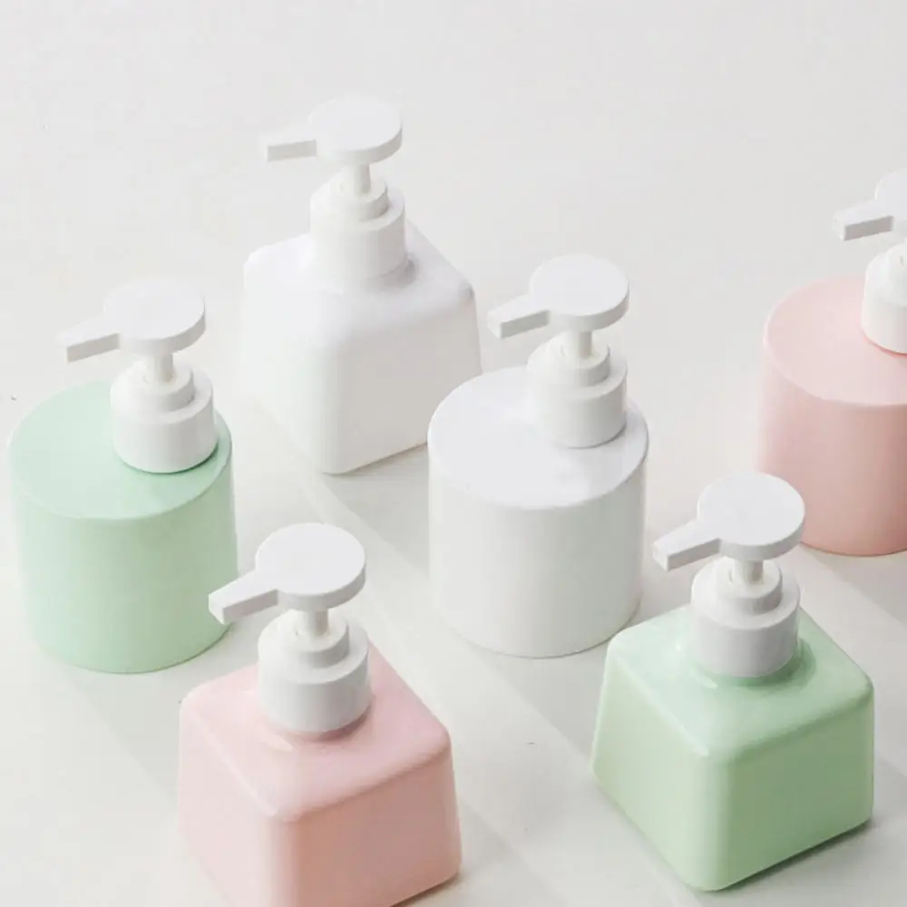 

Square PETG Mousse Press Lotion Bottle Portable Cosmetic Packaging Container For Hand Sanitizer Shower Gel Travel 200ml 2022 New