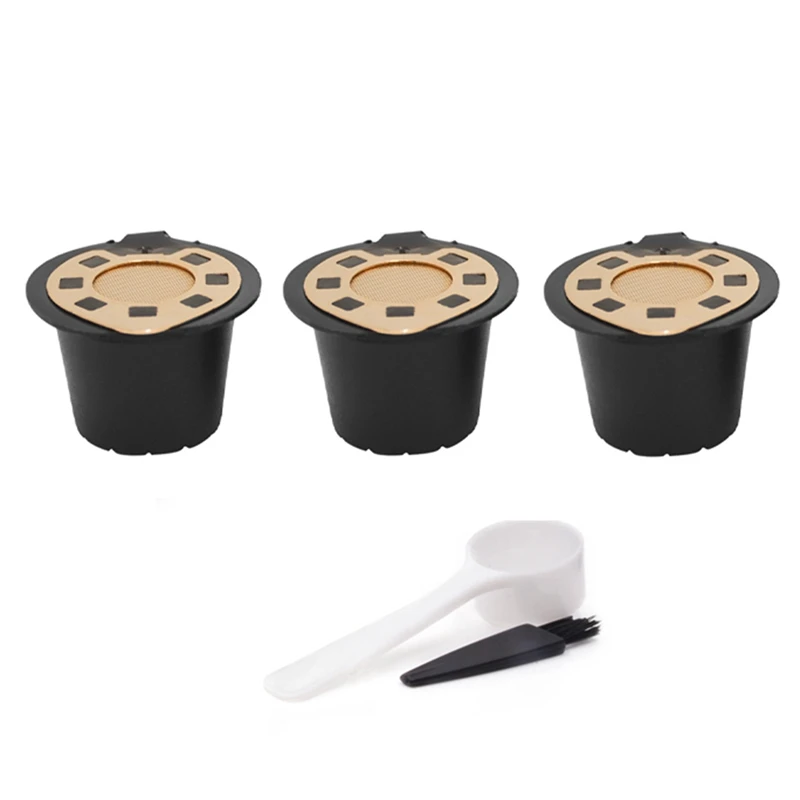 

3PCS Update Version Coffee Capsule For Nespresso Maker With Stainless Steel Lid Espresso Coffee Filter Cafe Pod