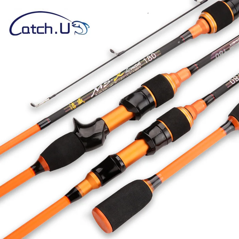 

Catch.u Fishing Rod Carbon Fiber Ultra Light Spinning Casting Fishing Pole Bait WT 2-8g Line WT 3-12LB Fast Trout Fishing Rods