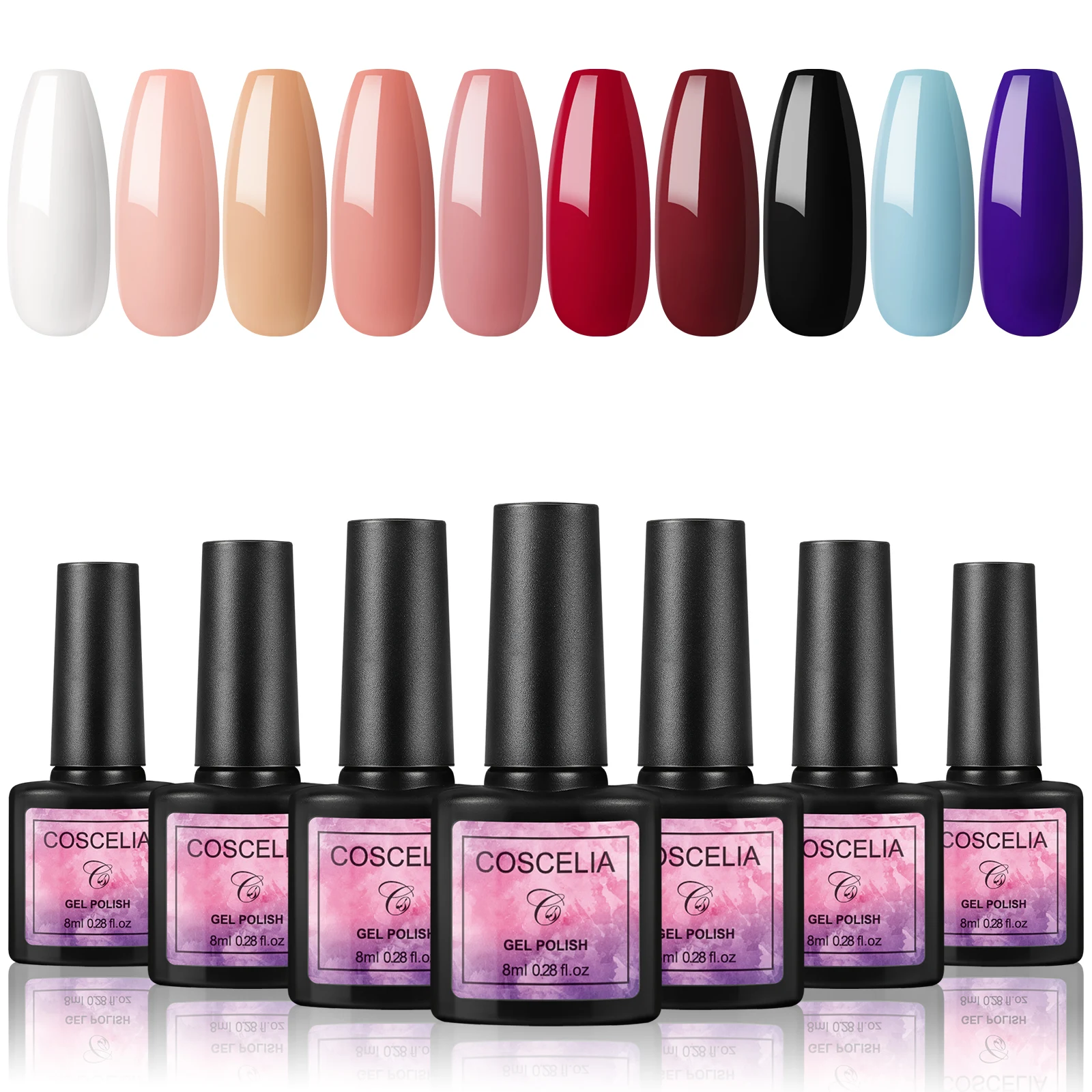

COSCELIA Gel Nail Polish 8ML Cured By UV LED Lamp Soak Off Gel Polish UV LED Gel Semi Permanent Varnishes Design Nail Art