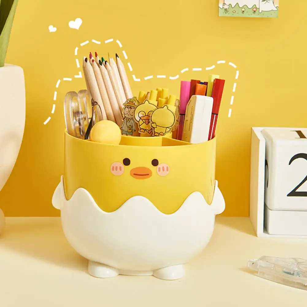 

Creative Storage Decorative Holder Shape Pencil Bucket Adorable Pencil Makeup Organizer Desktop Brush Multi-compartments