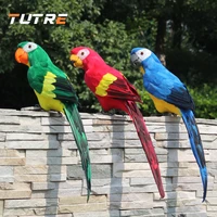 60cm handmade simulation parrot creative feather lawn figurine ornament animal bird garden bird prop home decoration miniature