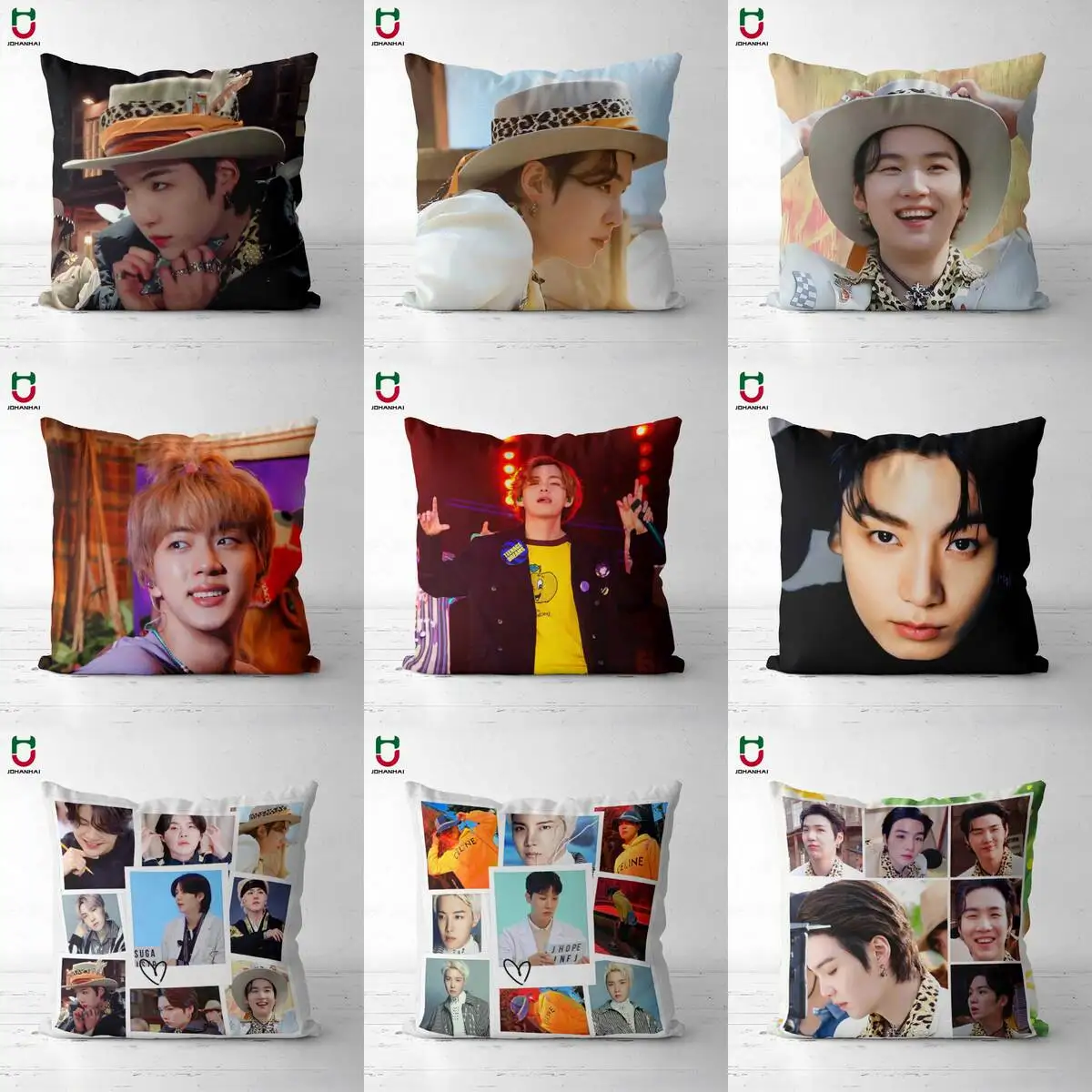 

Подушка в стиле K-POP, искусственная плюшевая наволочка, модель «сделай сам», 119, квадратная наволочка, 40x40 см, 45x45 см