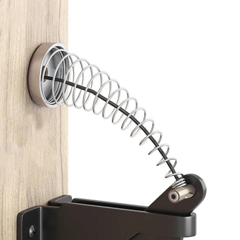 

Heavy Duty Black Silver Door Latch Lock Self Locking Gate Catch Weather Protection Auto Door Latches Black Silver Door Lock