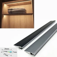 ultra thin led strips 45%c2%b0 aluminum profile oblique beam cabinet layer garage kits shelf panel 3m surface mounted hard bar lights