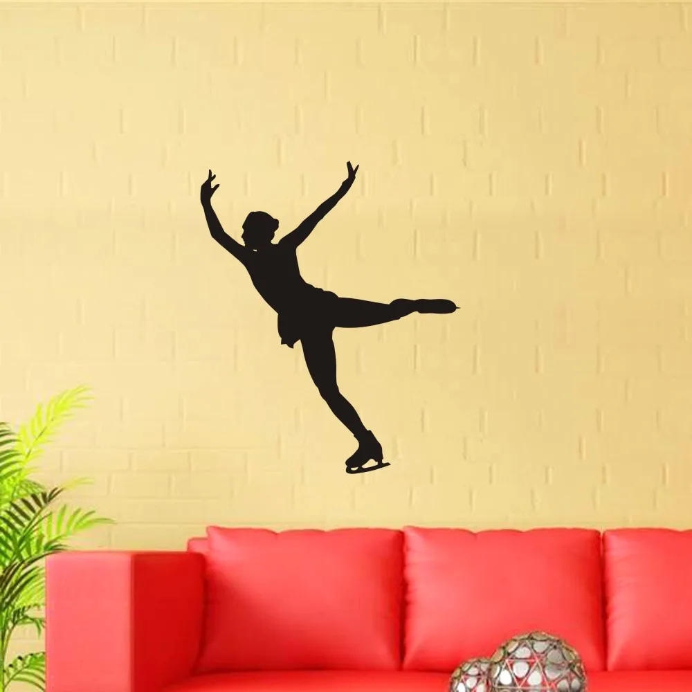 Наклейка на стену для фигурного катания наклейка автомобиль плакаты лыжах