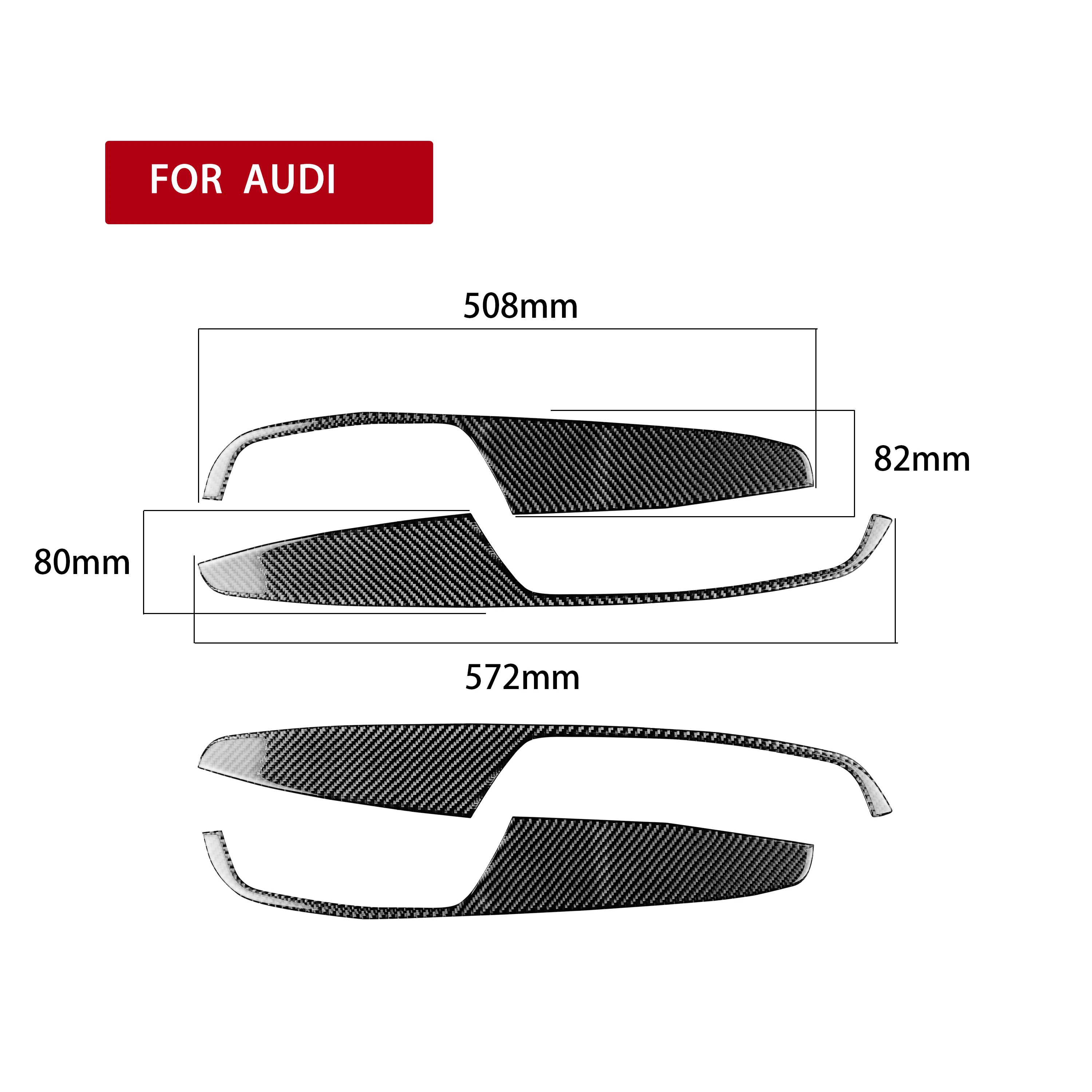 4 шт. наклейки из углеродного волокна на дверь автомобиля подлокотник панель