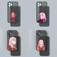darling in the franxx phone case for iphone apple 12pro 13 11 pro max mini xs x xr 7 8 6 6s plus se 2020 matte translucent shell