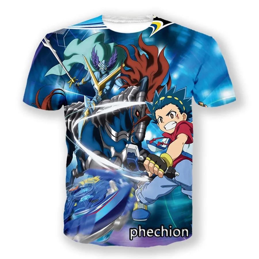 Футболка phechion Beyblade с 3D принтом для мужчин и женщин рубашка в стиле хип-хоп одежда
