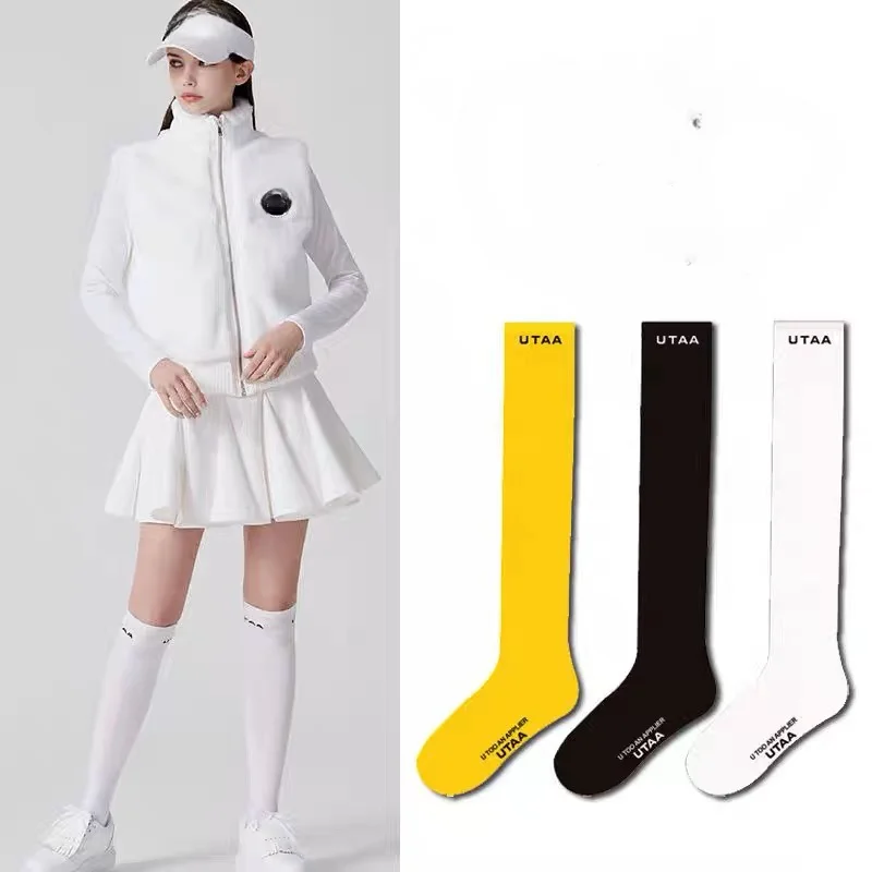 2023 new golf ladies spring and summer stockings over the knee trendy combed cotton flow GOLF socks