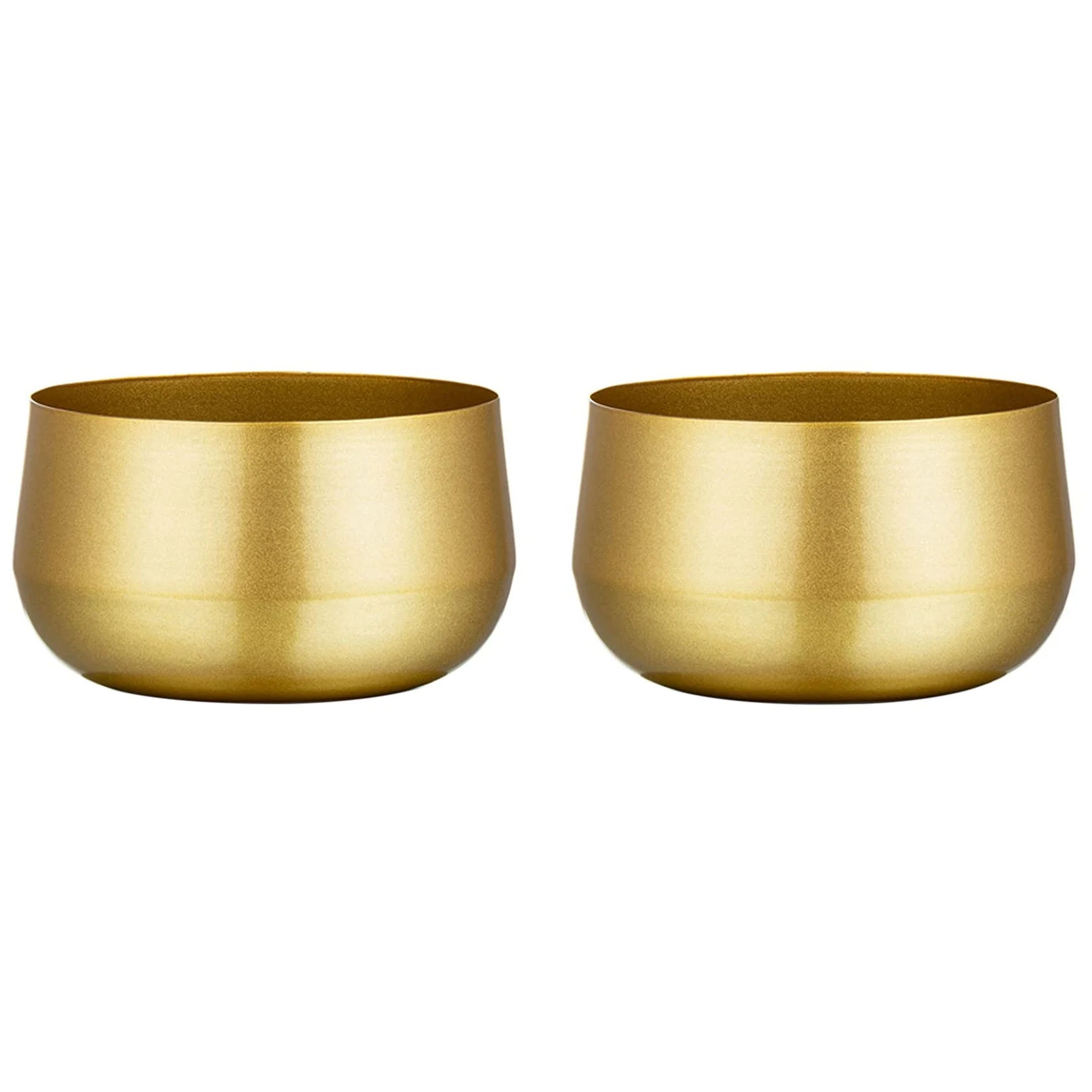 

2 Pcs Flower Vases for Table Gold Vases Wedding Tabletop Planter Flower Pot with Drainage Hole for Home Decor Garden M