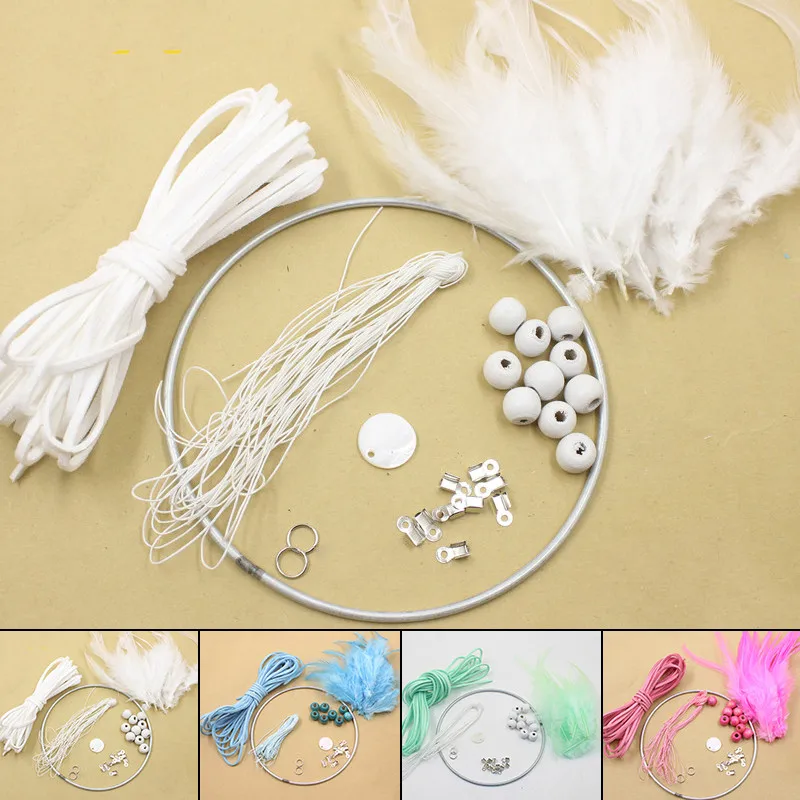 

Wall Room Garden Home Decoration Access Outdoor DIY Crochet Feather Dream Catch Kit Hanging Ornament Peaceful Sleep Atmosphere