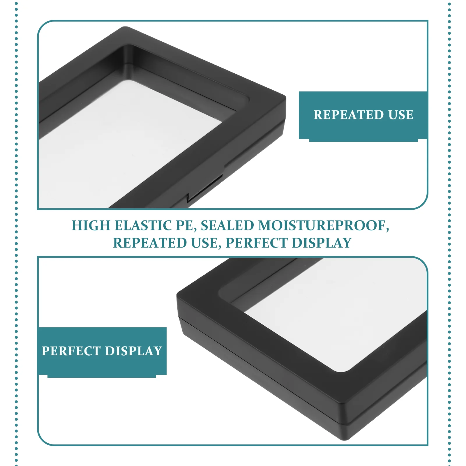 Display Case Floating Framejewelry Box Storage Rack Displaying Ring 3D Holder Organizer Suspension Transparent Watchbases Stand