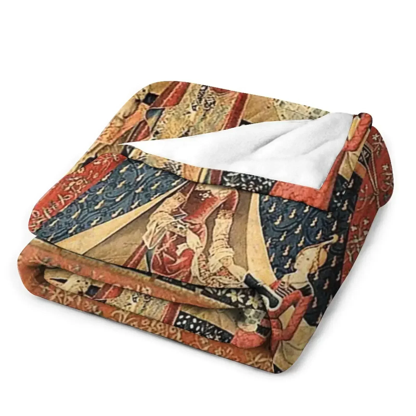 The Lady and the Unicorn: La Dame à la Licorne Плед Тонды Пушистые Одеяла